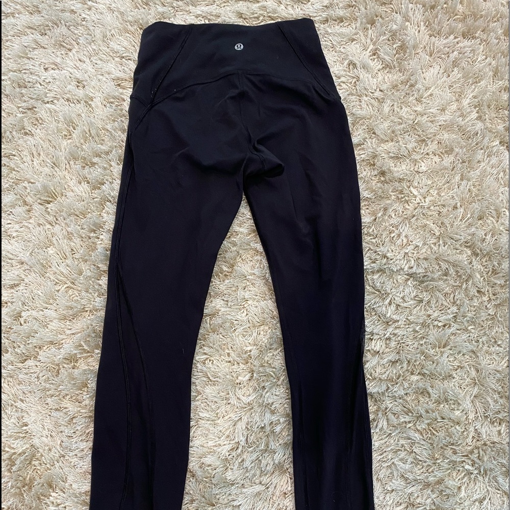black lululemon leggings, size 2